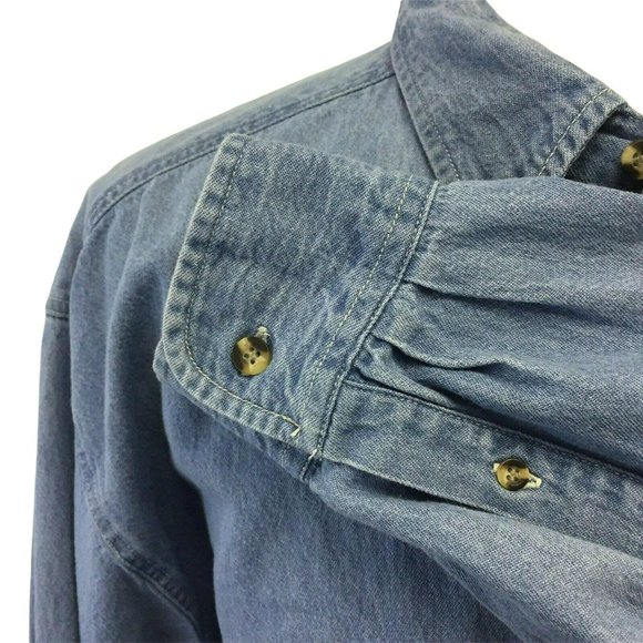 Westminster College Griffins Mens Denim Shirt 2XL Utah Embroidered Port Authorit - Picture 10 of 12